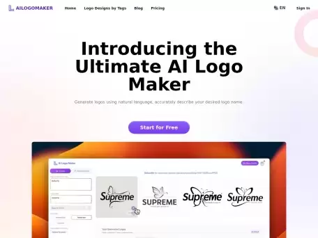 Ultimate AI Logo Maker-人工智能驱动的标志:用清晰度和创造力捕捉你的品牌本质