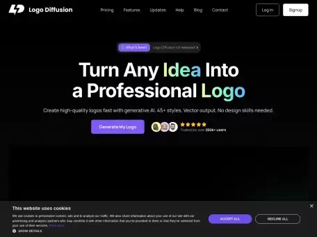 LogoDiffusion-用生成式人工智能在几秒钟内创建徽标