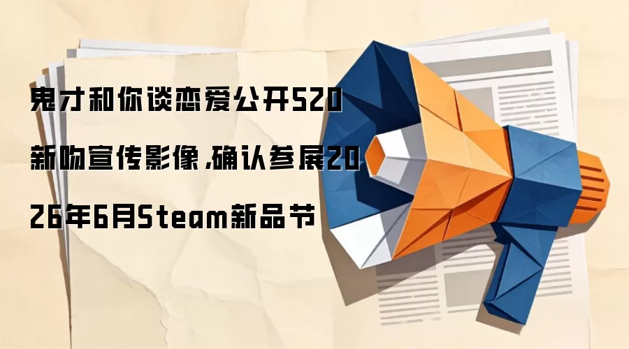 鬼才和你谈恋爱公开520新吻宣传影像，确认参展2026年6月Steam新品节