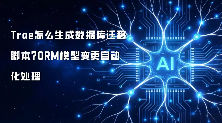 Trae怎么生成数据库迁移脚本?ORM模型变更自动化处理