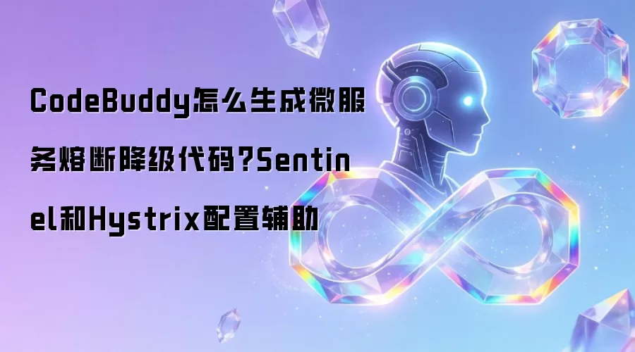 CodeBuddy怎么生成微服务熔断降级代码?Sentinel和Hystrix配置辅助
