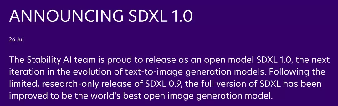 Stable Diffusion XL 1.0