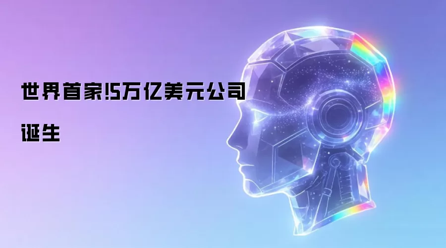 世界首家!5万亿美元公司诞生