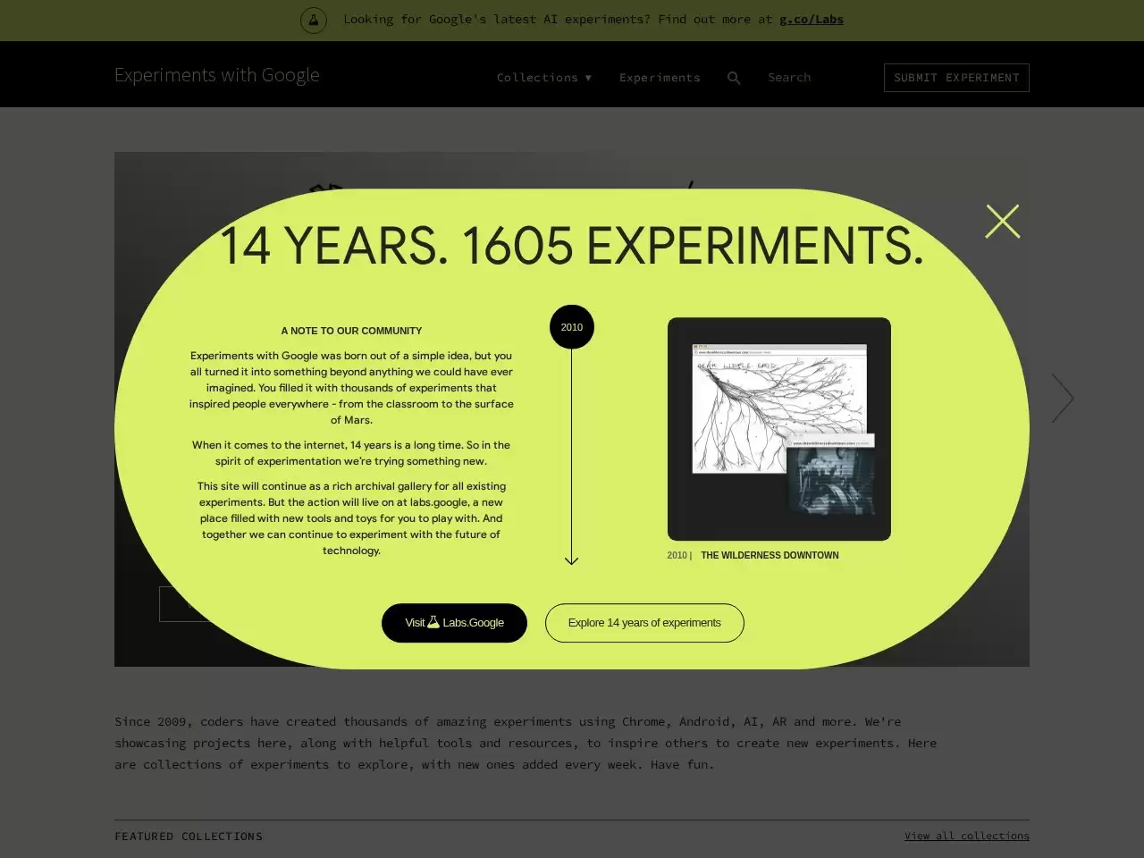 Experiments with Google-自2009年以来