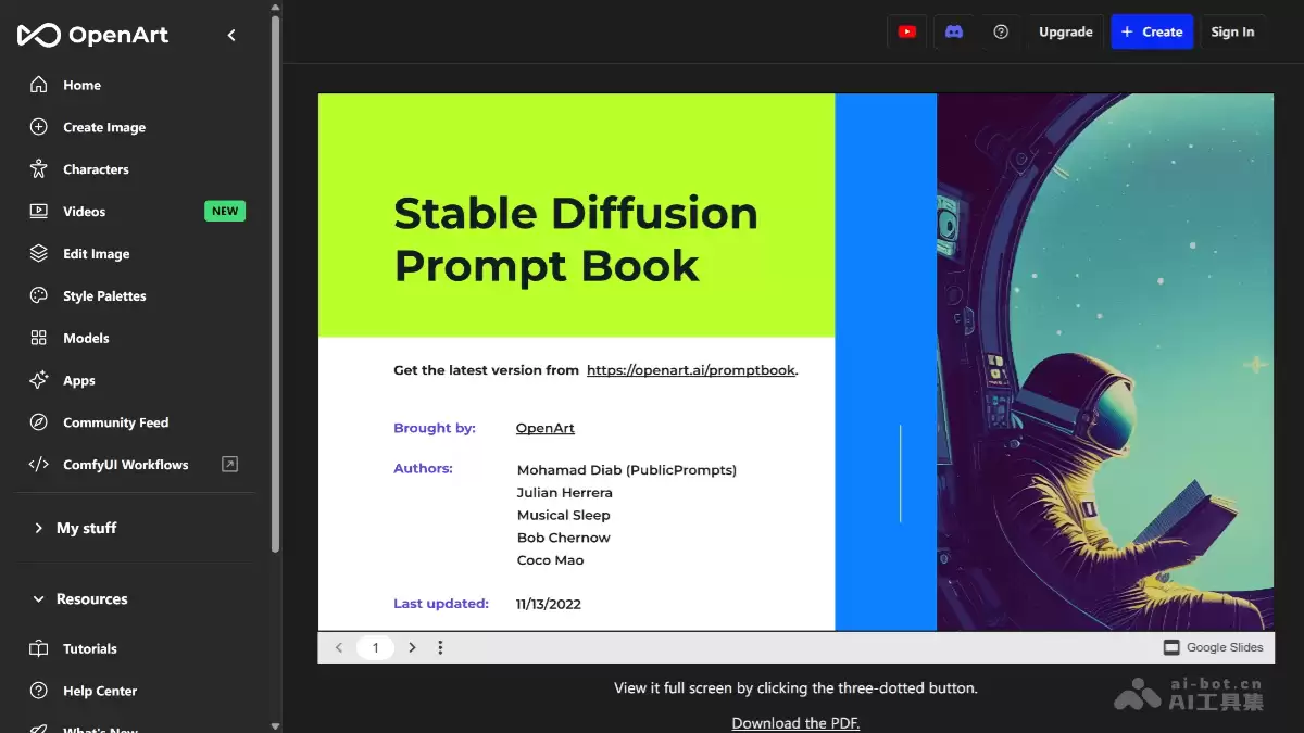 Stable Diffusion Prompt Book-OpenArt平台推出的免费提示词指南手册