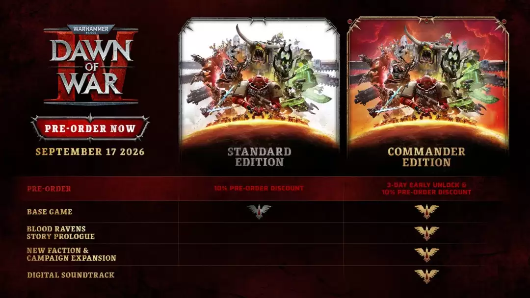 《战锤40K：战争黎明4》Steam国区232元 9月17日发售