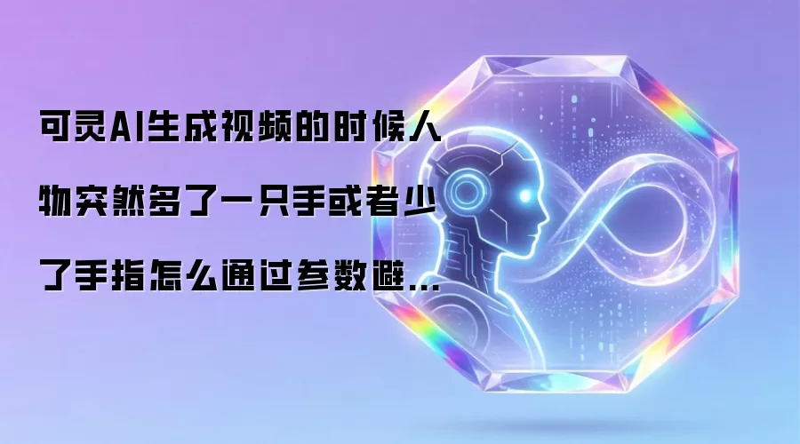 可灵AI生成视频的时候人物突然多了一只手或者少了手指怎么通过参数避免?