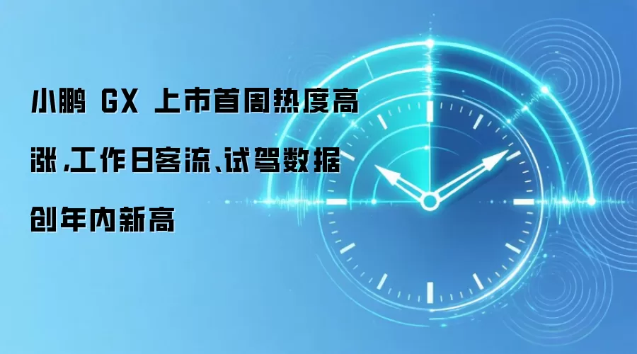 小鹏 GX 上市首周热度高涨，工作日客流、试驾数据创年内新高
