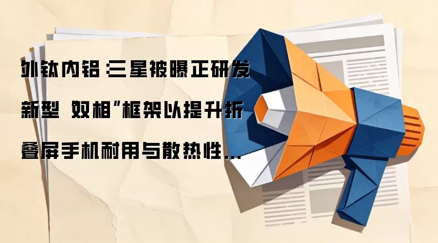 外钛内铝：三星被曝正研发新型“双相”框架以提升折叠屏手机耐用与散热性能，应对苹果液态金属创新