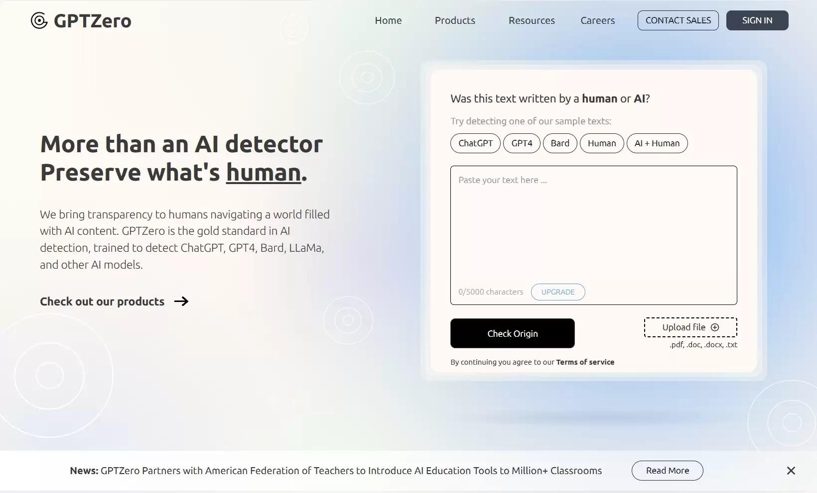 GPTZero-一个能够检测你的文章是否来...