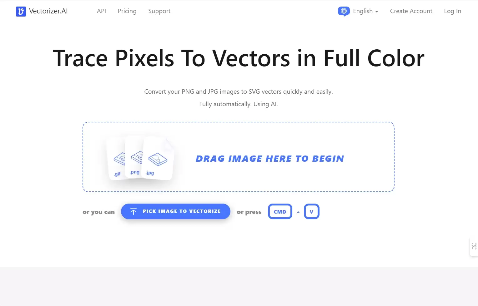 Vectorizer.AI-Vectorizer.AI是一个人工智能驱动的图片转换工具
