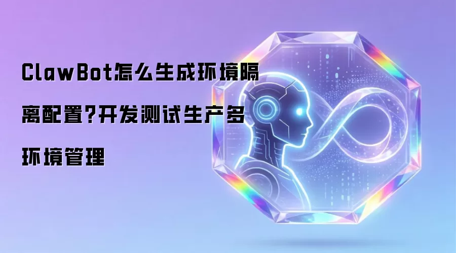 ClawBot怎么生成环境隔离配置？开发测试生产多环境管理