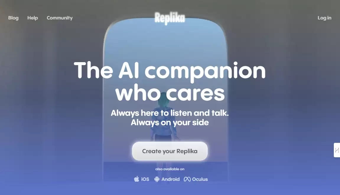 Replika-Replika是一款發布於2017年11月生成式人工智慧聊天機器人行動應用程式