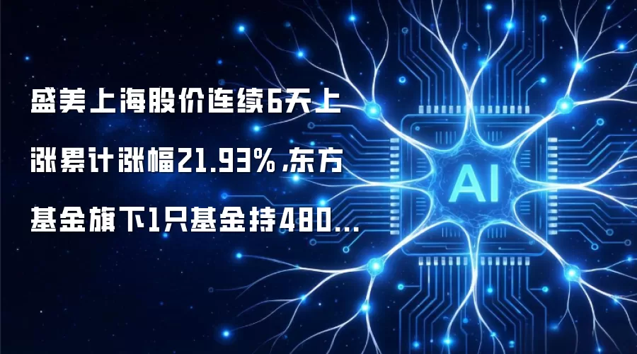 盛美上海股价连续6天上涨累计涨幅21.93%，东方基金旗下1只基金持480.07万股，浮盈赚取1.84亿元