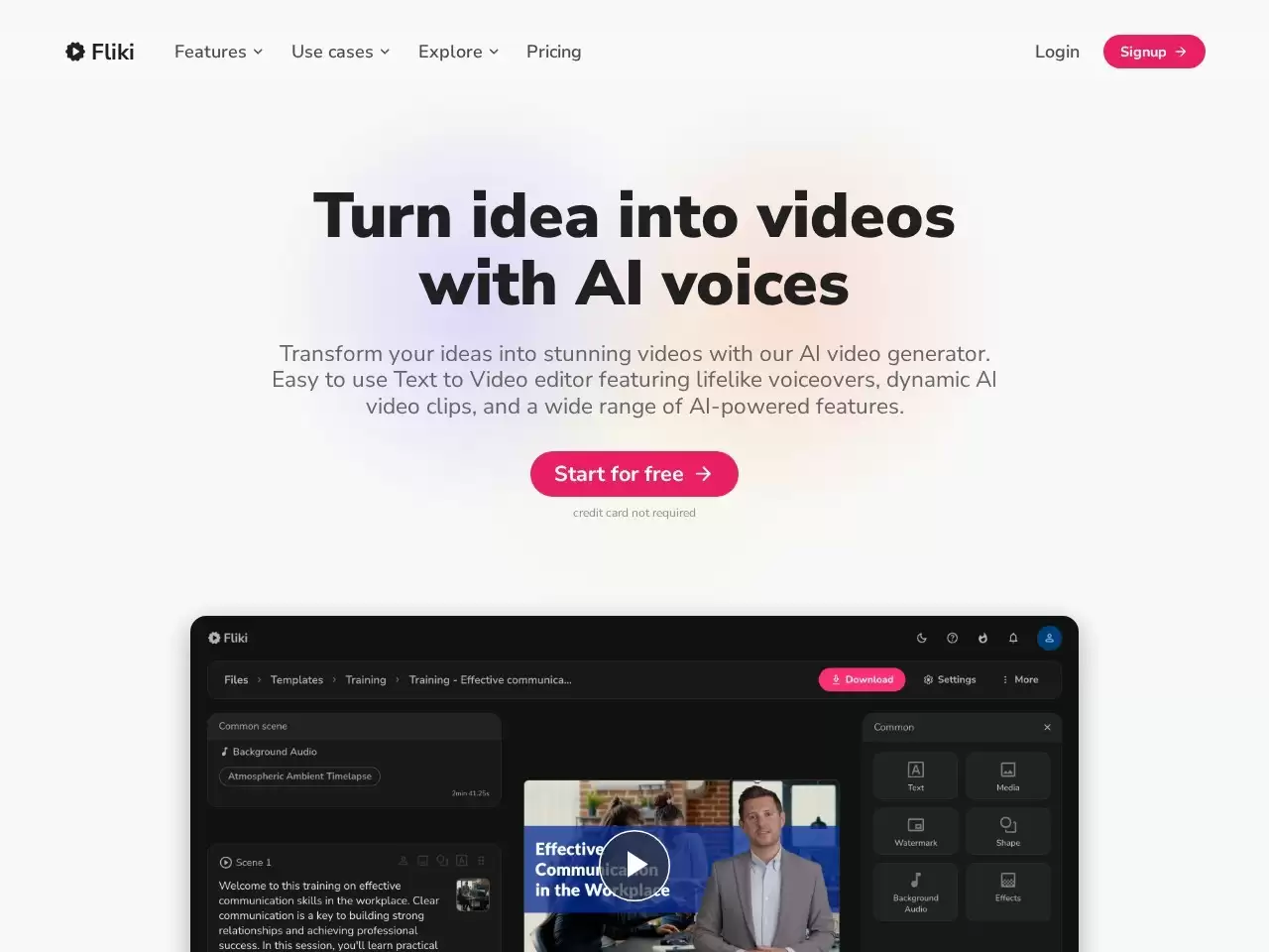Fliki.ai-Fliki AI 官网入口网址