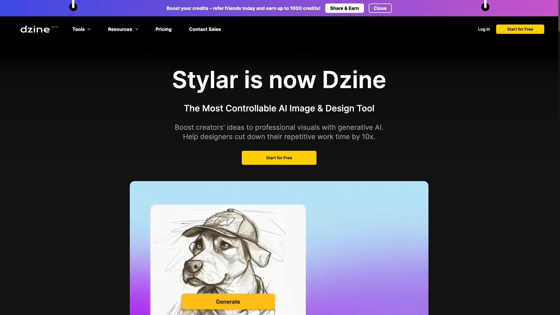 Dzine-AI设计与图片生成编辑平台