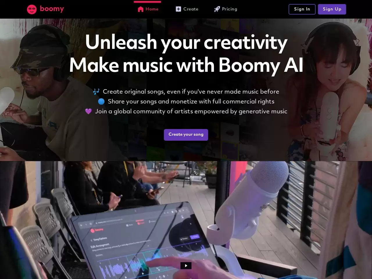 Boomy-Boomy还提供了方便的分享功能