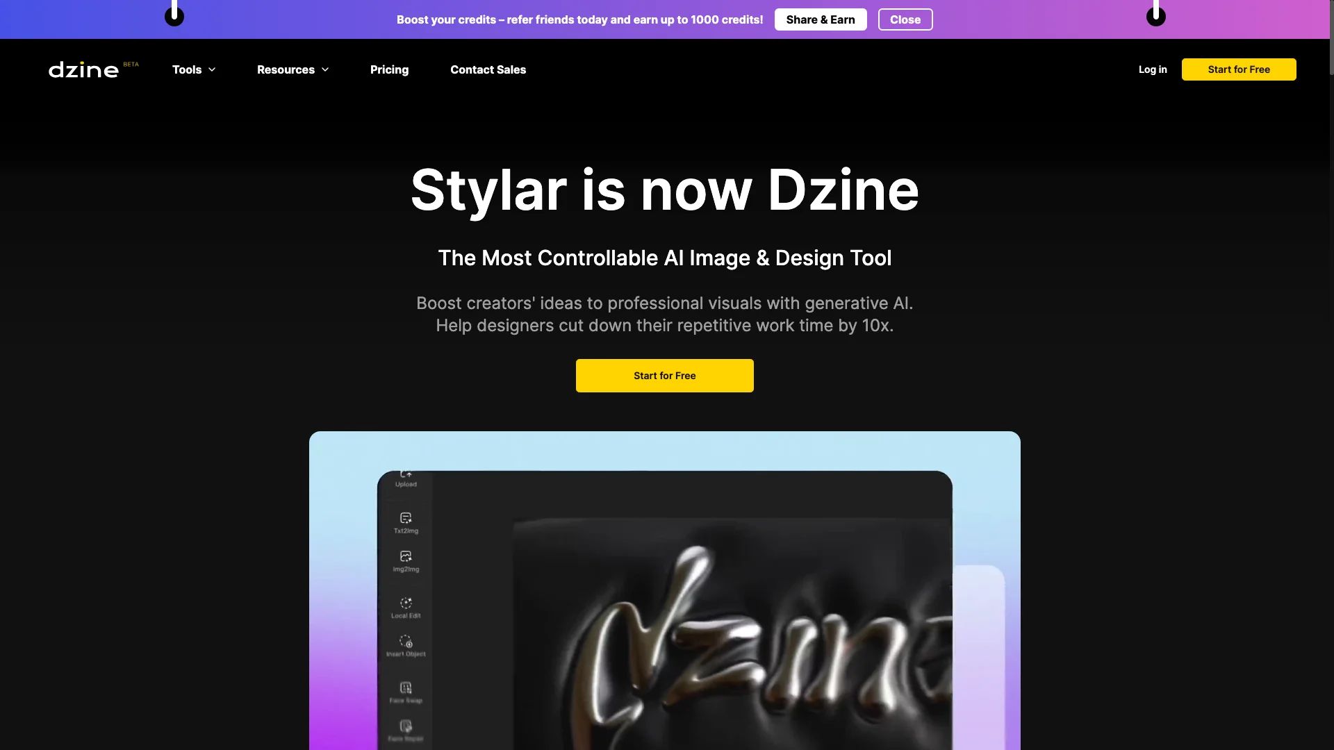 Dzine-AI驱动的全能图像设计与编辑工具