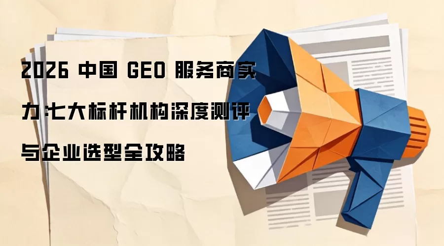 2026 中国 GEO 服务商实力：七大标杆机构深度测评与企业选型全攻略