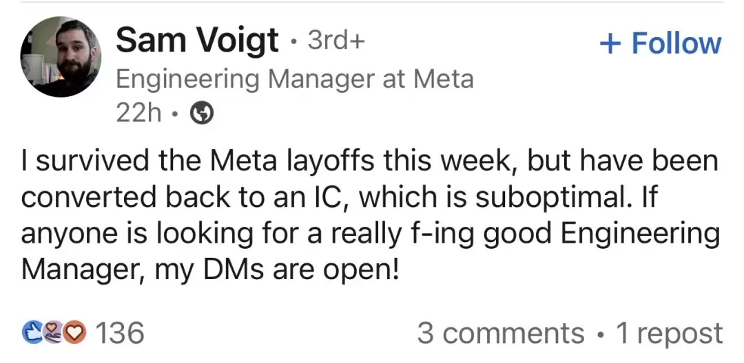 大裁员中的Meta幸存员工：心气都扔马桶里冲掉了