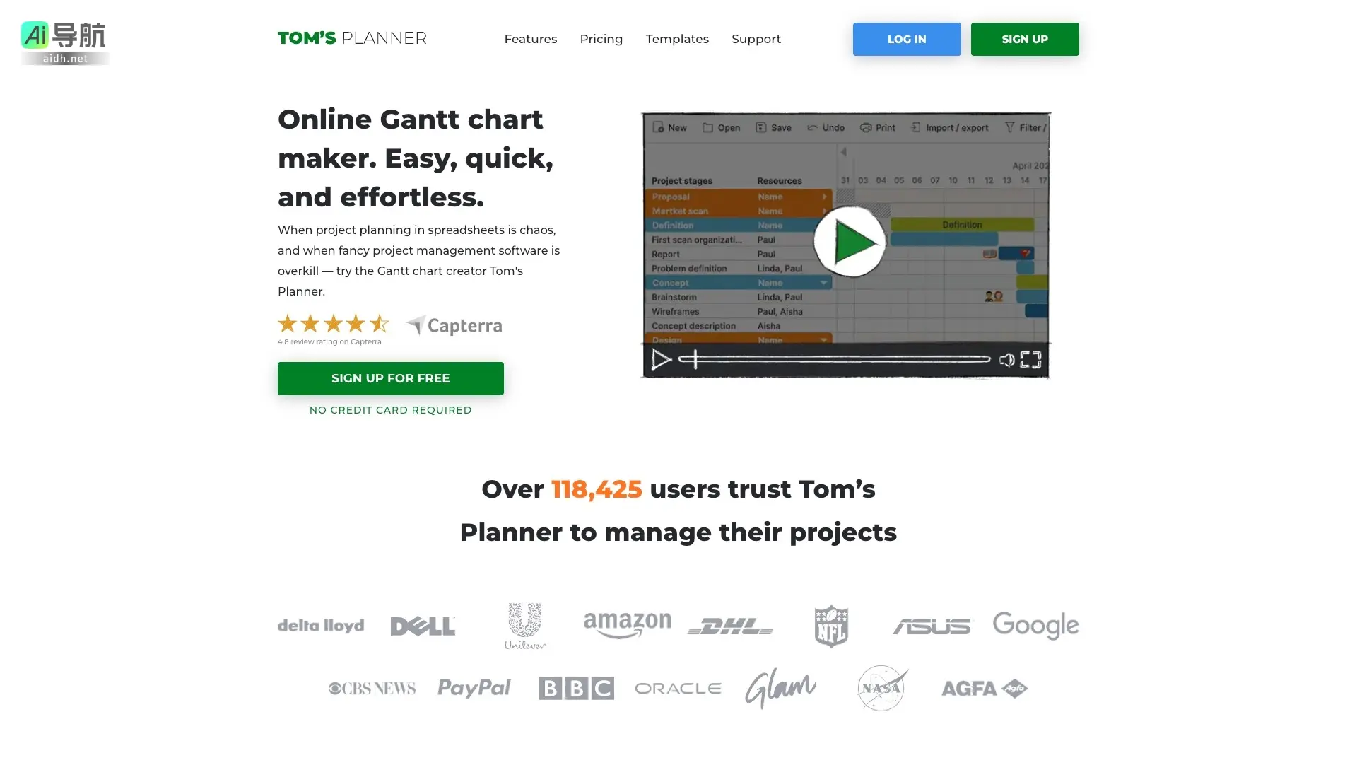 TomsPlanner 提供简单易用的在线甘特图制作工具，帮助用户高效管理项目