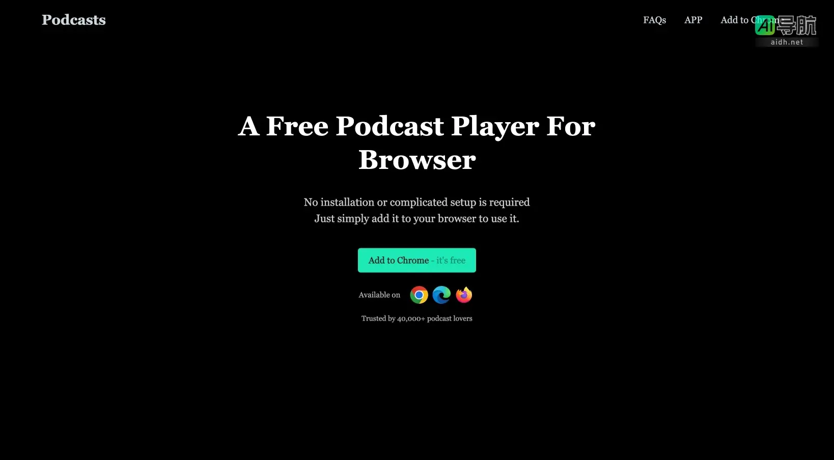 Podcasts 一个简洁易用的浏览器播客播放器，支持下载、转录和多语言翻译