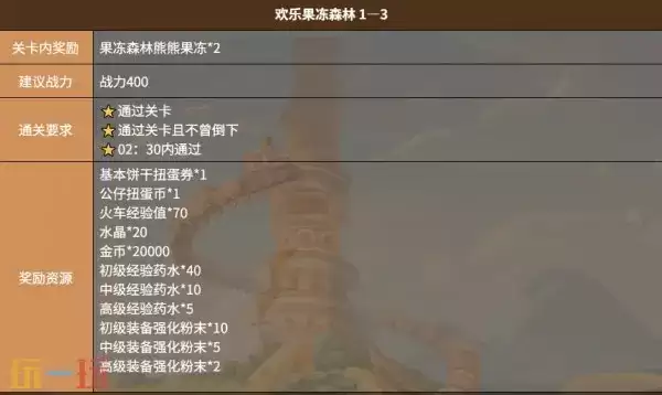 饼干人联盟欢乐果冻森林关卡 饼干人联盟欢乐果冻森林1-3关卡介绍