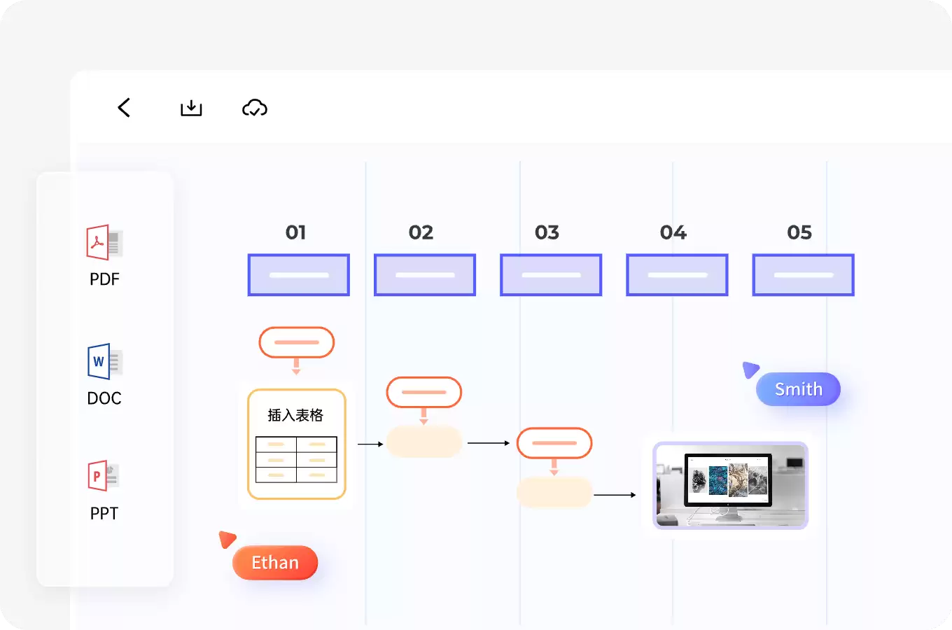 导出与分享选项示意图