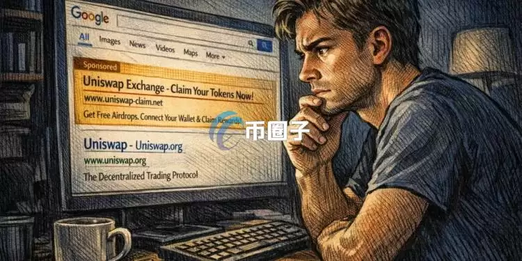 链上分析师b-block发现Uniswap假广告在Google搜索取得排名 短短两周内就窃走127万美元
