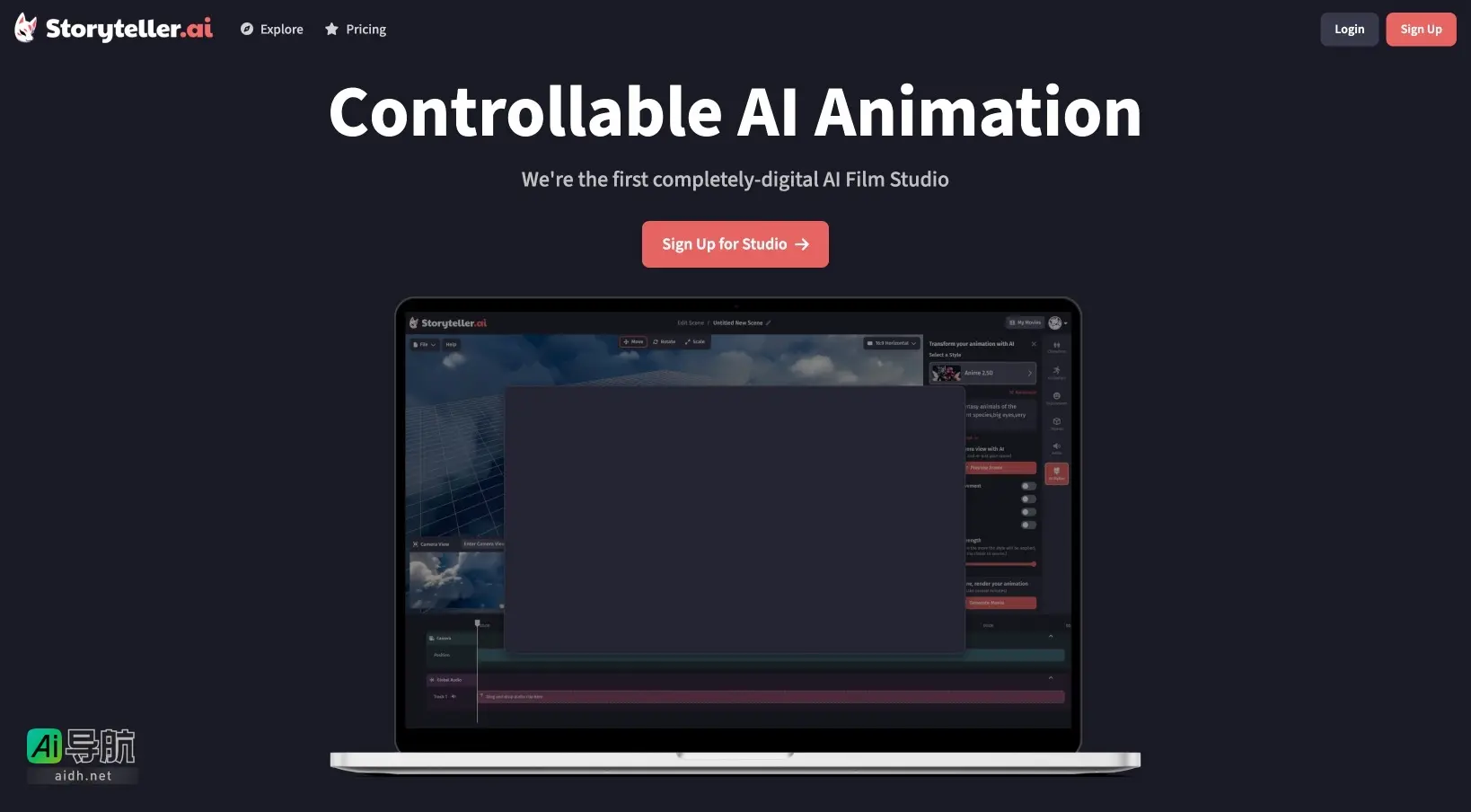Storyteller AI 是一个数字化AI电影工作室，让用户轻松创建和定制3D动画电影
