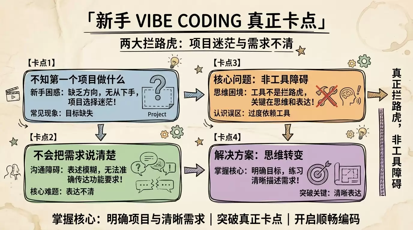 vibe coding 第一个项目怎么做?从选题到跑通手把手