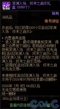 DNF全场得分王活动攻略