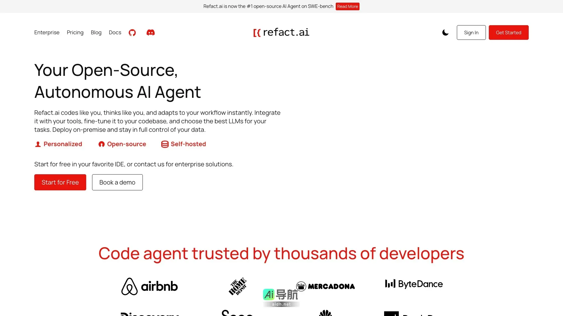 Refact ai Refact.ai是一个开源自适应AI编程助手，帮助开发者高效完成编码任务