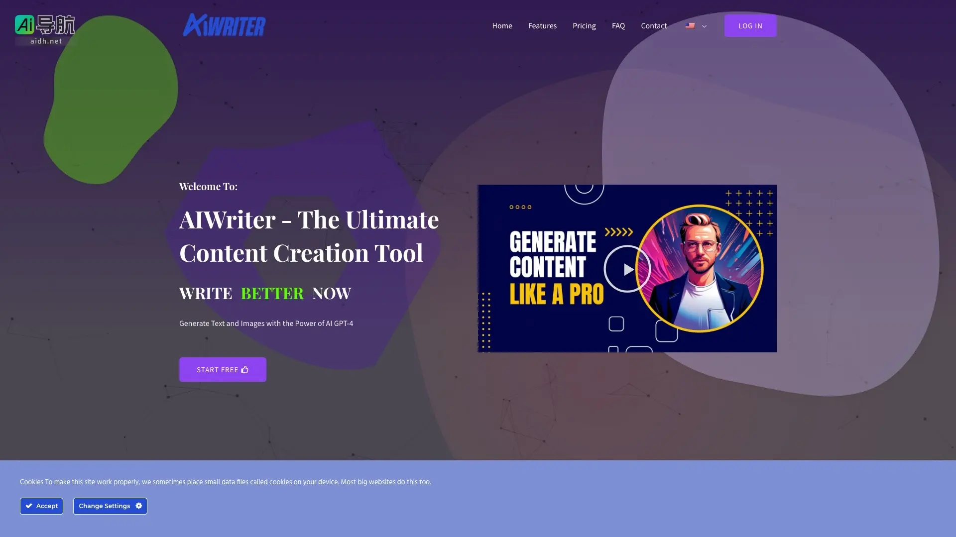 AIWriter 是一个高效的AI内容创作工具，支持多语言生成，帮助用户节省时间