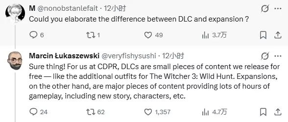 《巫师3》官方称“旧时曲”不是DLC 而是资料片