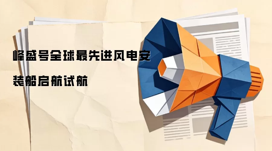 峰盛号全球最先进风电安装船启航试航