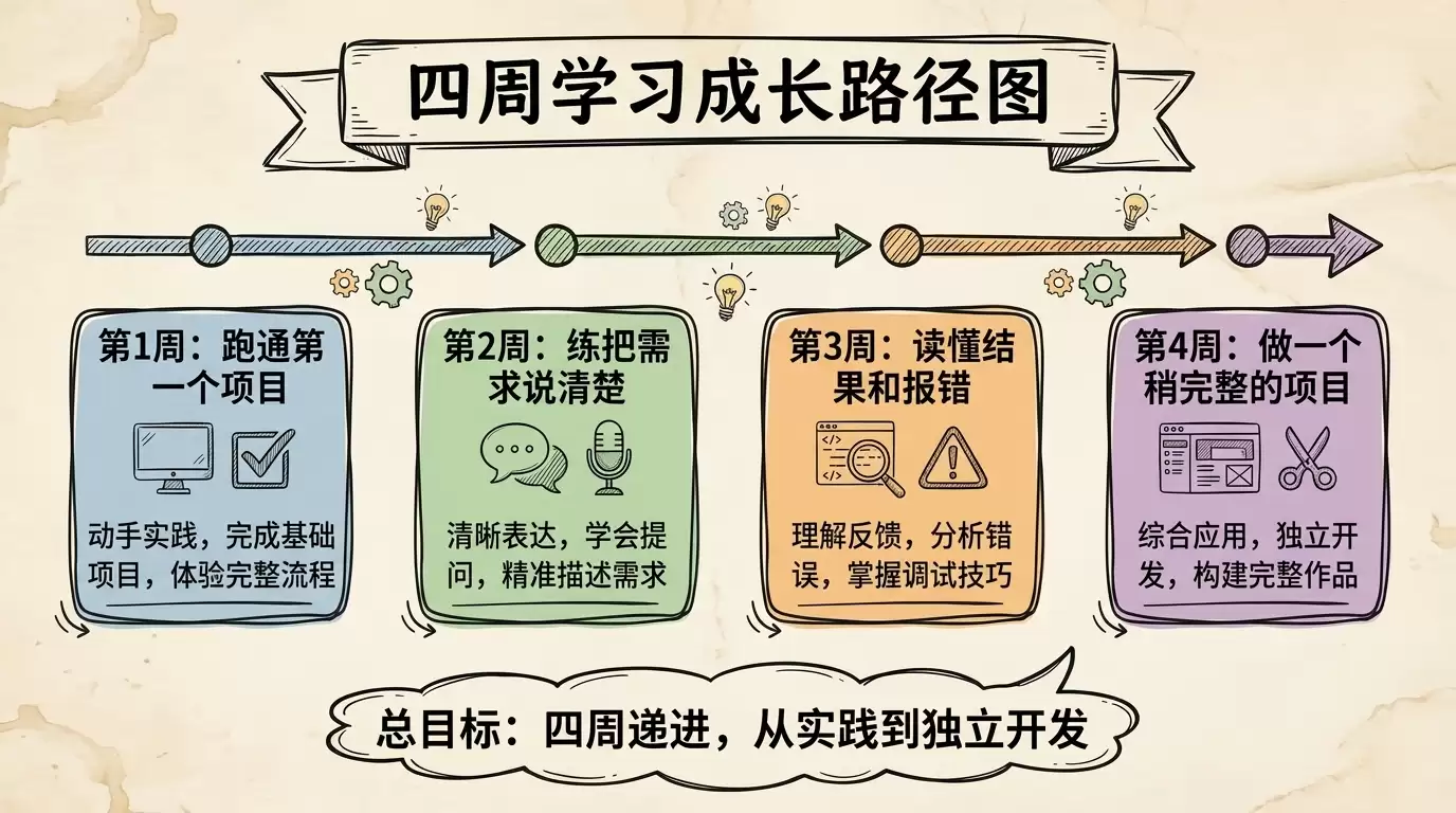 AI 编程入门:零基础怎么学?2026 别再先学语法了