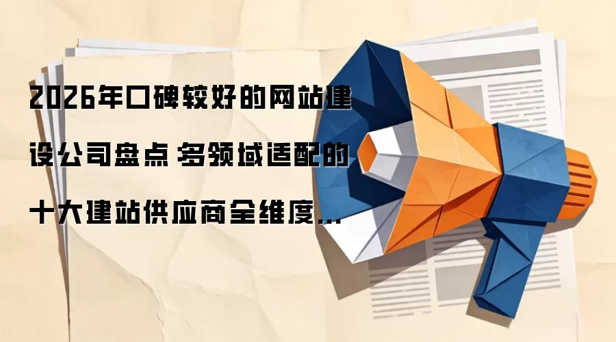 2026年口碑较好的网站建设公司盘点:多领域适配的十大建站供应商全维度精选推介