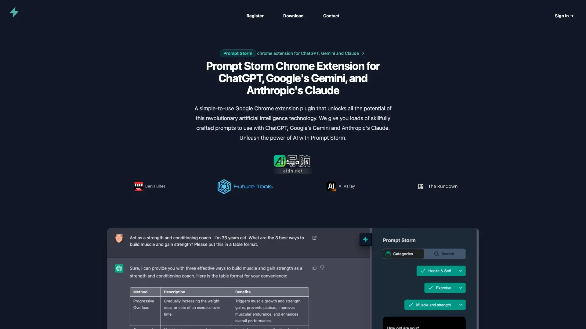 Prompt Storm 提供高效的Chrome扩展，助力用户充分利用ChatGPT、Gemini和Claude的AI潜力