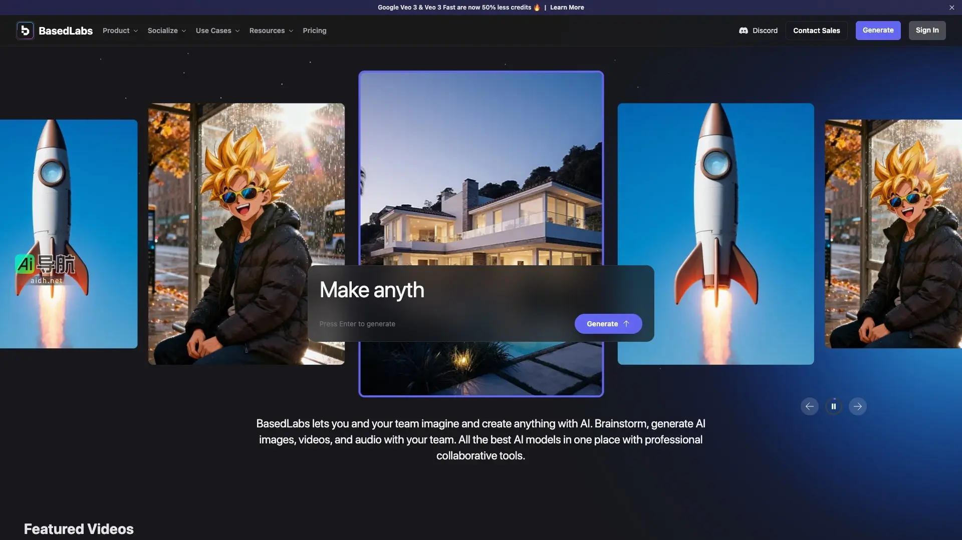 BasedLabs 提供一站式 AI 创作工具，助力团队高效生成图像、视频和音频内容