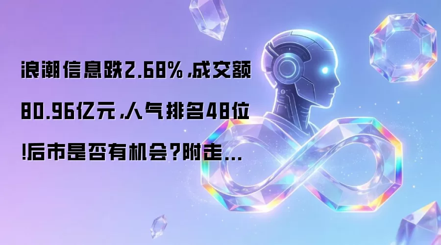 浪潮信息跌2.68%,成交额80.96亿元,人气排名48位!后市是否有机会?附走势预测