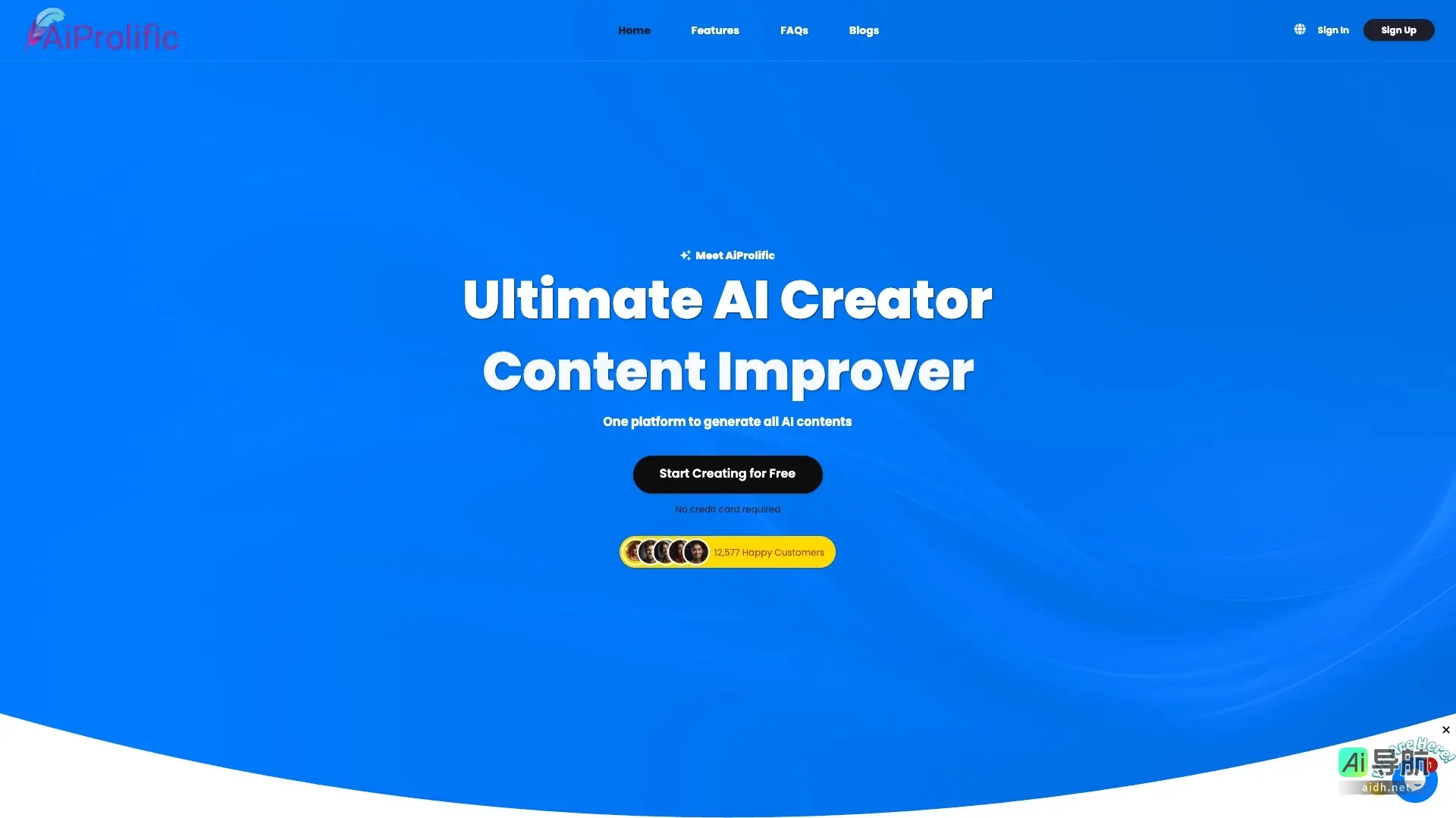 AiProlific 是一个集成多种AI工具的平台，帮助用户快速生成高质量内容