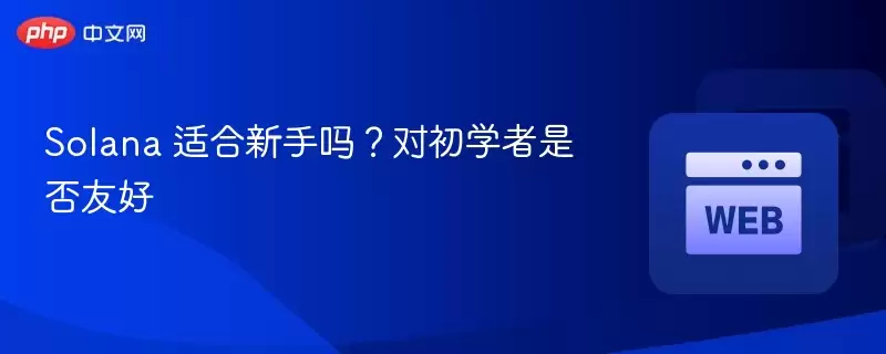 solana 适合新手吗?对初学者是否友好 - php中文网