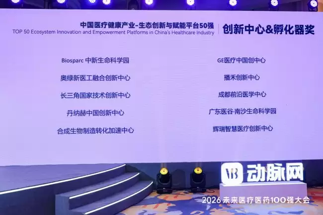 昌发展合成生物制造转化加速中心获医疗健康产业-生态创新与赋能平台50强