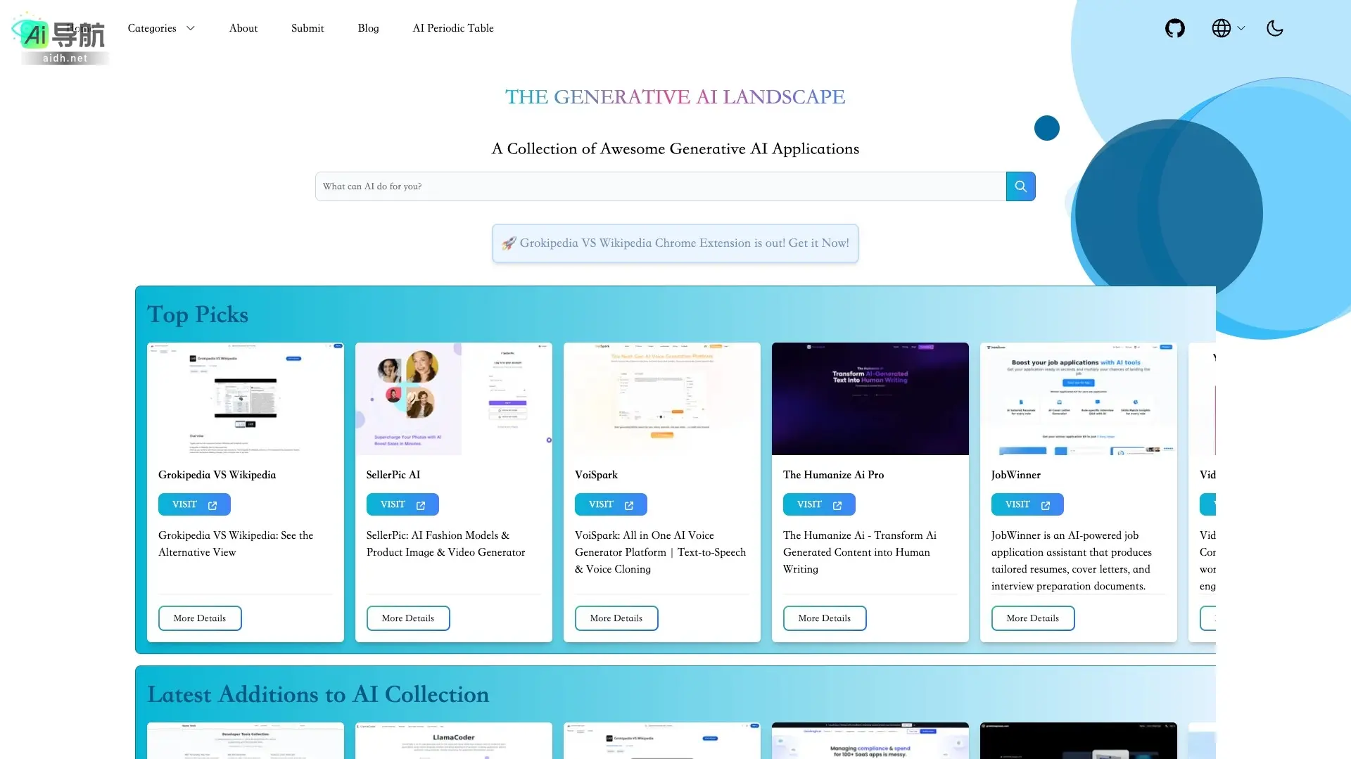 AI Collection 是一个汇聚多种生成式AI应用的平台，提供实用工具和资源