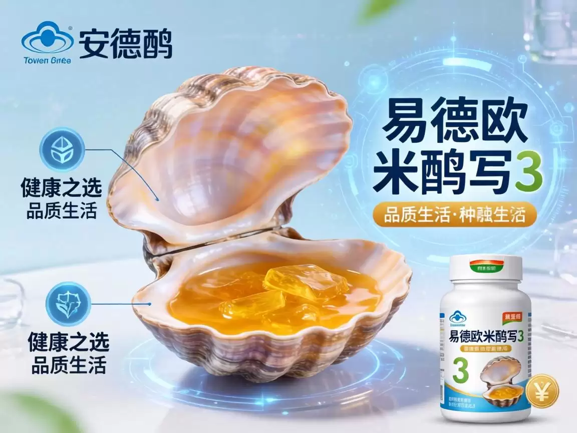 易德欧米伽3壳,科学配比,高效吸收 易德欧米伽3壳产品展示图,展现高纯度鱼油胶囊