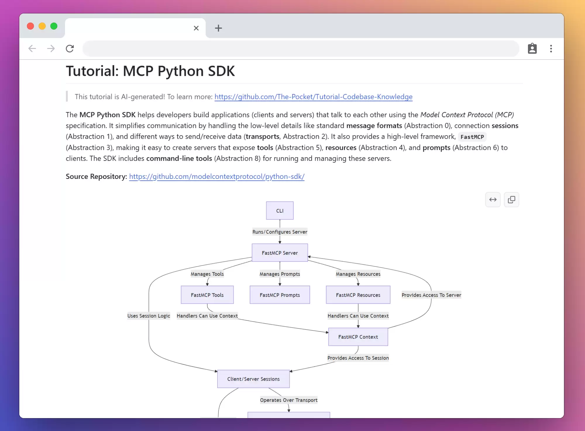 MCP Python SDK教程样例