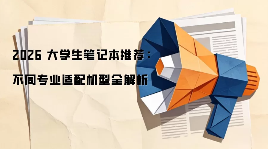 2026 大学生笔记本推荐:不同专业适配机型全解析