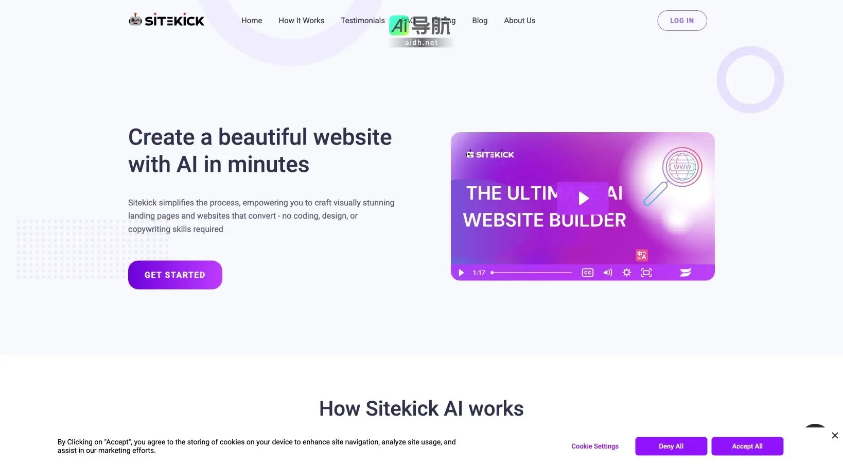 Sitekick AI 通过智能化工具,帮助用户快速创建高转化率的网站和落地页,无需编程和设计技能