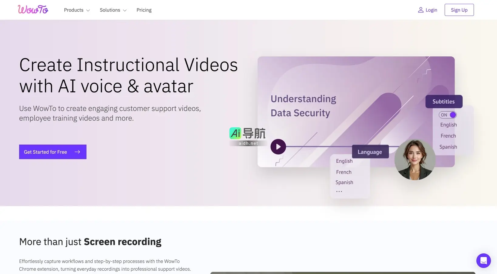WowTo AI 通过AI轻松创建多语言支持和培训视频，提升客户体验与员工培训效率